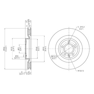 DFC® - GeoSpec® Vented Front Brake Rotor