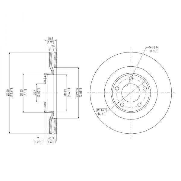 DFC® - GeoSpec® 1-Piece Front Brake Rotor