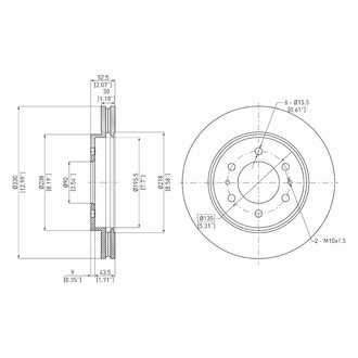 DFC® - GeoSpec® Vented Front Brake Rotor