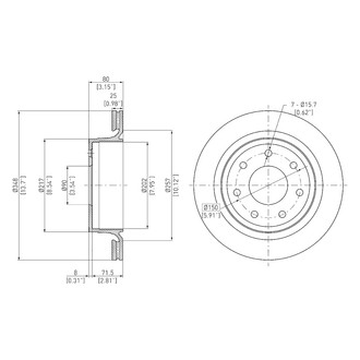 DFC® - GeoSpec® Vented Rear Brake Rotor