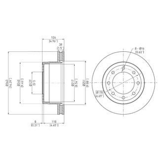DFC® - GeoSpec® Vented Rear Brake Rotor