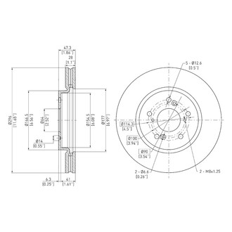 DFC® - GeoSpec® Vented Front Brake Rotor