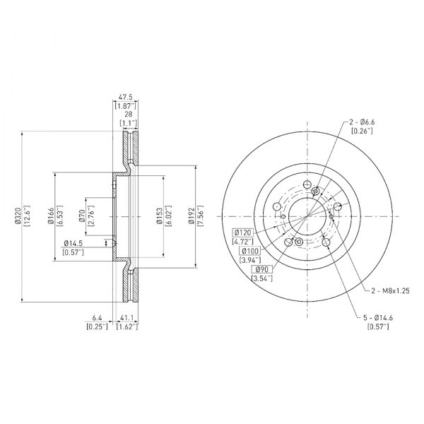 DFC® - GeoSpec® 1-Piece Front Brake Rotor