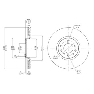 DFC® - GeoSpec® Plain Disc Brake Rotor