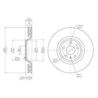 DFC® - GeoSpec® Vented Front Brake Rotor