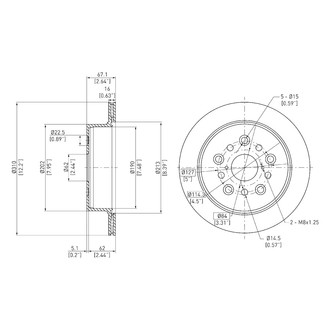DFC® - GeoSpec® Vented Rear Brake Rotor
