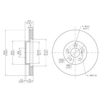 DFC® - GeoSpec® Vented Front Brake Rotor