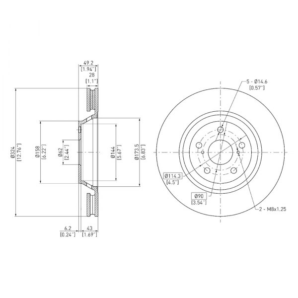 DFC® - GeoSpec® 1-Piece Front Brake Rotor