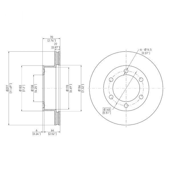 DFC® - GeoSpec® 1-Piece Front Brake Rotor