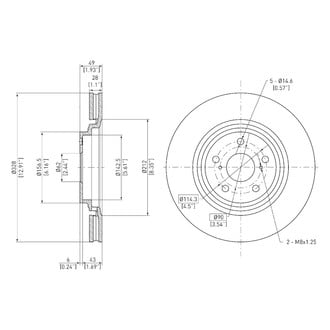 DFC® - GeoSpec® Vented Front Brake Rotor