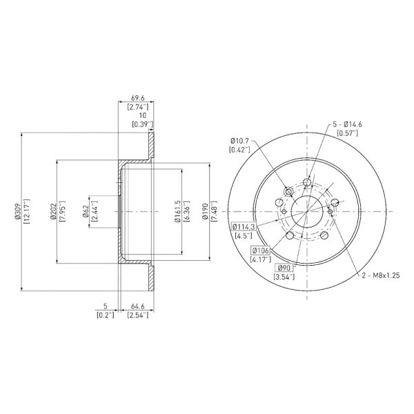 DFC® - GeoSpec® 1-Piece Rear Brake Rotor