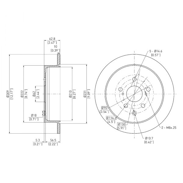 DFC® - GeoSpec® 1-Piece Rear Brake Rotor