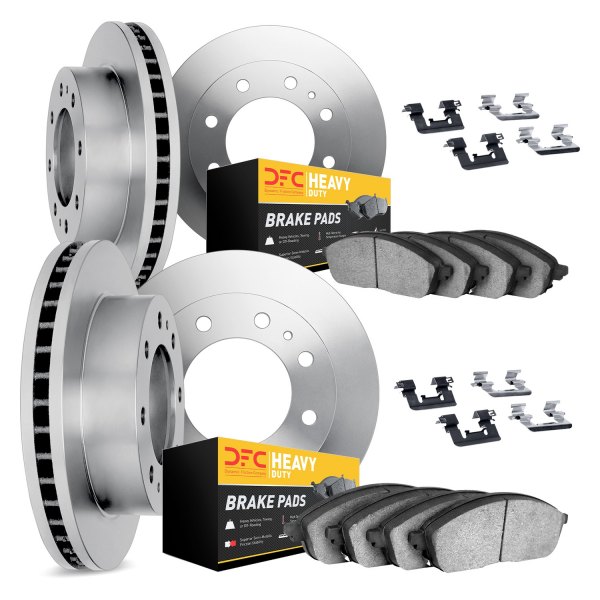 DFC® - Plain Front and Rear Brake Kit with Heavy Duty Brake Pads