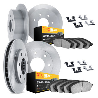 DFC® - Plain Front and Rear Brake Kit with Heavy Duty Brake Pads
