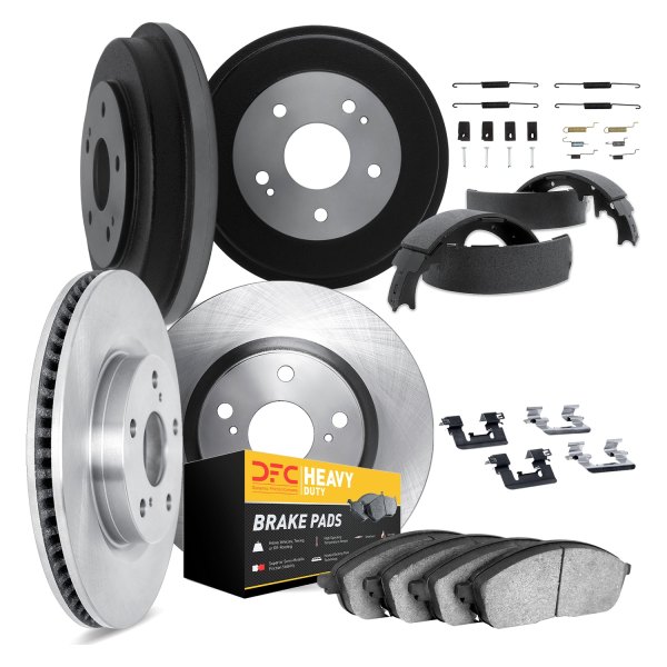 DFC® - Plain Front and Rear Brake Kit with Heavy Duty Brake Pads