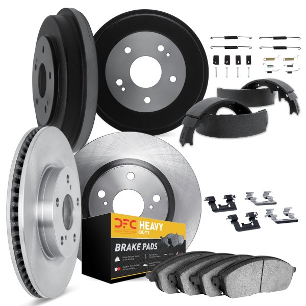 DFC® - Plain Front and Rear Brake Kit with Heavy Duty Brake Pads