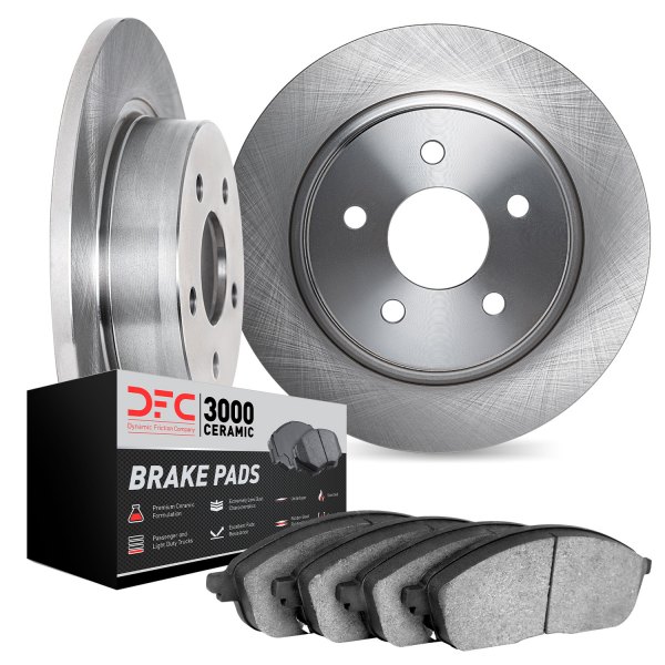 DFC® - Plain Rear Brake Kit with 3000 Series Ceramic Brake Pads