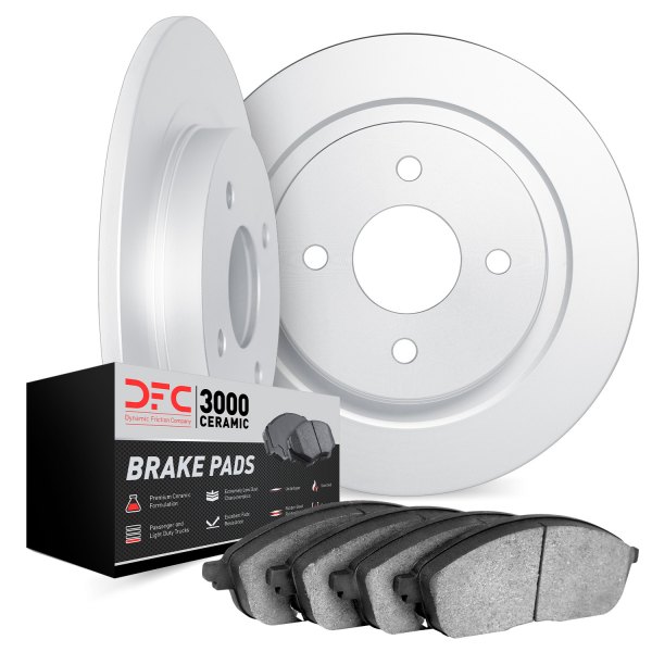 DFC® - Plain Rear Brake Kit with 3000 Series Ceramic Brake Pads