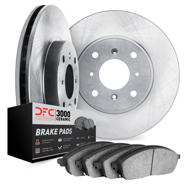 DFC® - Plain Front Brake Kit with 3000 Series Ceramic Brake Pads