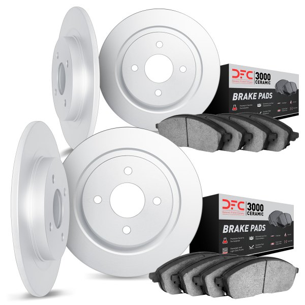 DFC® - Plain Front and Rear Brake Kit with 3000 Series Ceramic Brake Pads