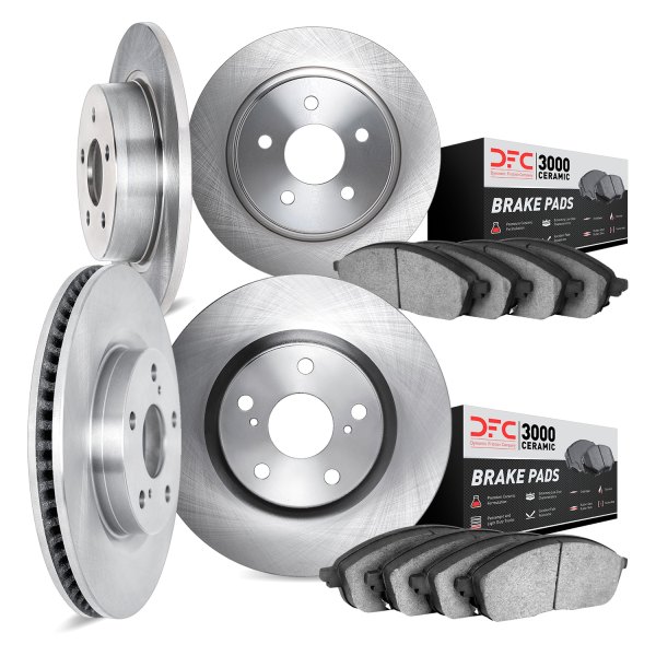 DFC® - Plain Front and Rear Brake Kit with 3000 Series Ceramic Brake Pads