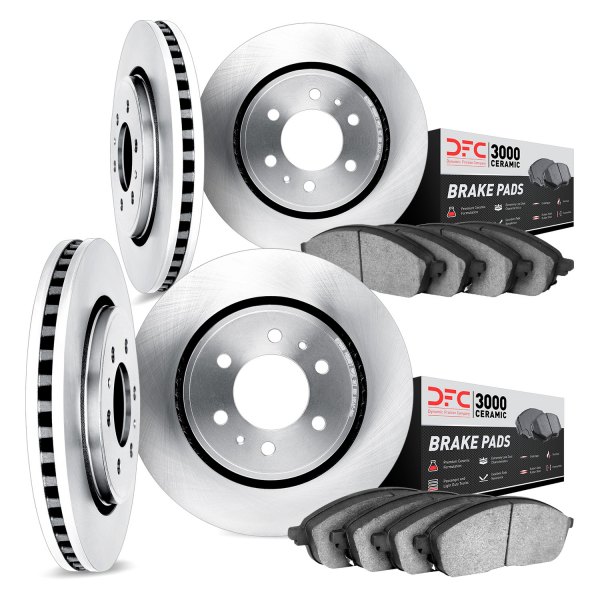 DFC® - Plain Front and Rear Brake Kit with 3000 Series Ceramic Brake Pads