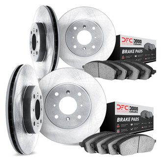 DFC® - Plain Front and Rear Brake Kit with 3000 Series Ceramic Brake Pads