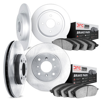 DFC® - Plain Front and Rear Brake Kit with 3000 Series Ceramic Brake Pads