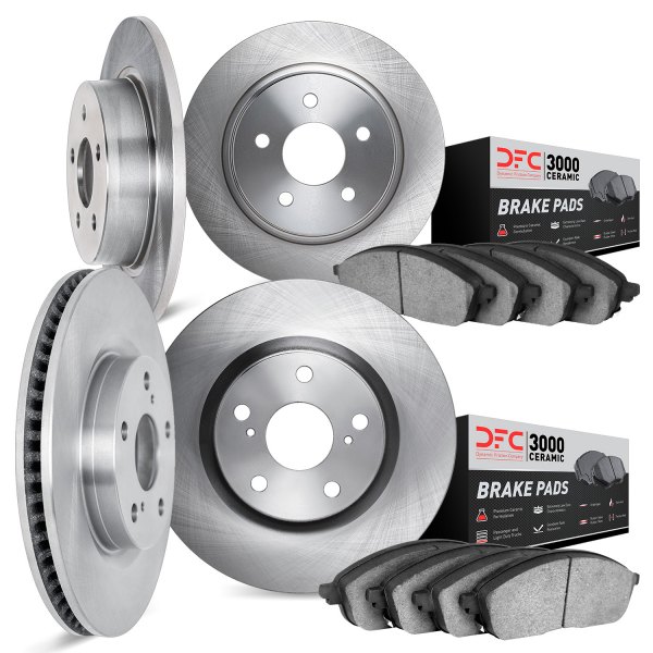 DFC® - Plain Front and Rear Brake Kit with 3000 Series Ceramic Brake Pads