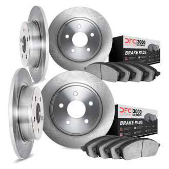DFC® - Plain Front and Rear Brake Kit with 3000 Series Ceramic Brake Pads