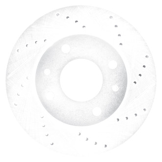 DFC® - Premium Drilled and Slotted Front Passenger Side Brake Rotor