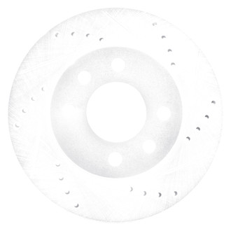 DFC® - Premium Drilled and Slotted Front Passenger Side Brake Rotor