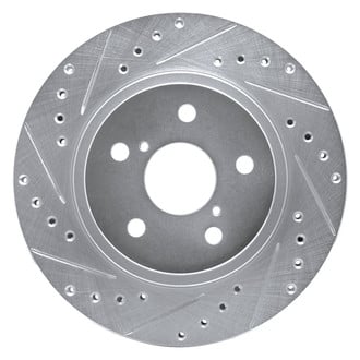 DFC® 631-76122L - Premium Drilled and Slotted Front Driver Side Brake Rotor