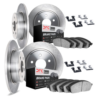 DFC® - Plain Front and Rear Brake Kit with 3000 Series Ceramic Brake Pads