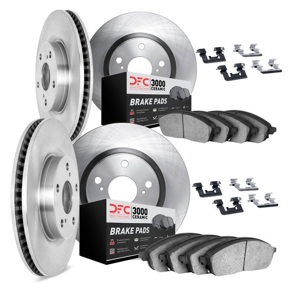 DFC® - Plain Front and Rear Brake Kit with 3000 Series Ceramic Brake Pads