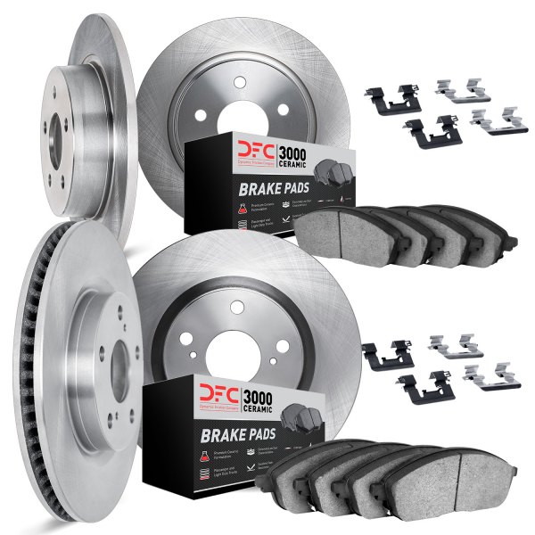 DFC® - Plain Front and Rear Brake Kit with 3000 Series Ceramic Brake Pads