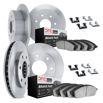 DFC® - Plain Front and Rear Brake Kit with 3000 Series Ceramic Brake Pads