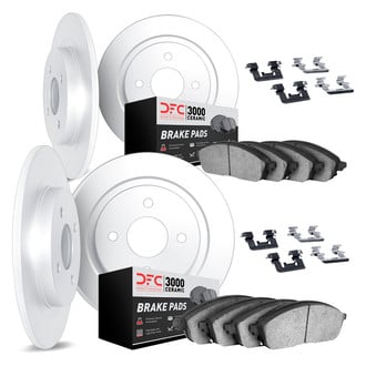 DFC® - Plain Front and Rear Brake Kit with 3000 Series Ceramic Brake Pads