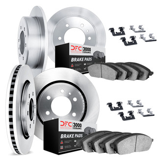 DFC® - Plain Front and Rear Brake Kit with 3000 Series Ceramic Brake Pads