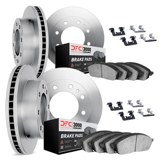 DFC® - Plain Front and Rear Brake Kit with 3000 Series Ceramic Brake Pads