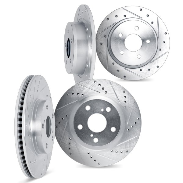 DFC® - Premium Drilled and Slotted Front and Rear Brake Rotor Set