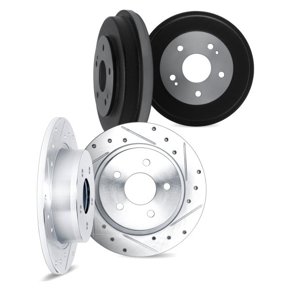 DFC® - Premium Drilled and Slotted Front and Rear Brake Rotor Set