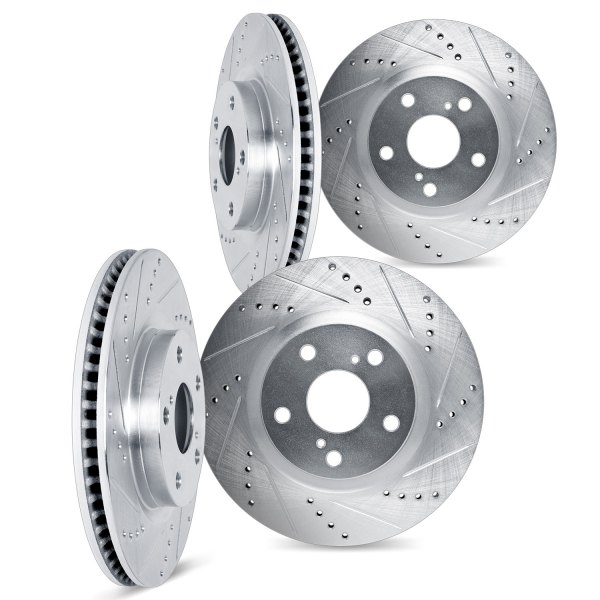 DFC® - Premium Drilled and Slotted Front and Rear Brake Rotor Set