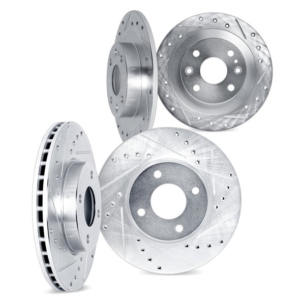 DFC® - Premium Drilled and Slotted Front and Rear Brake Rotor Set