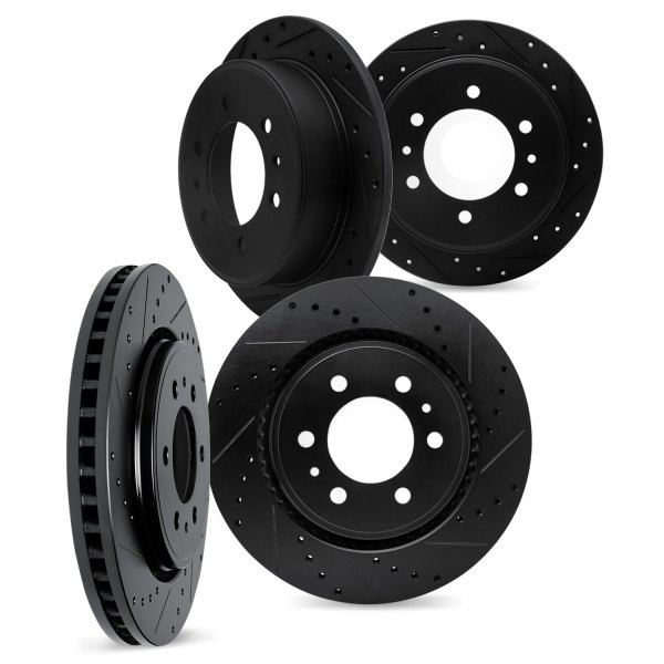 DFC® - Premium Drilled and Slotted Front and Rear Brake Rotor Set