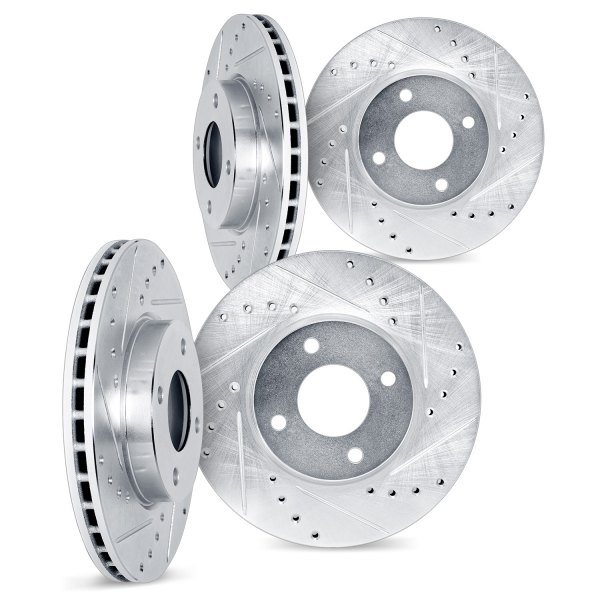 DFC® - Premium Drilled and Slotted Front and Rear Brake Rotor Set