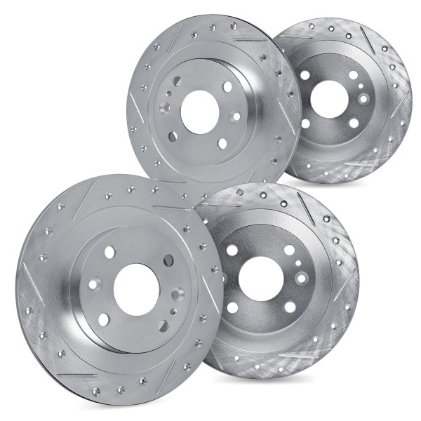 DFC® - Premium Drilled and Slotted Front and Rear Brake Rotor Set