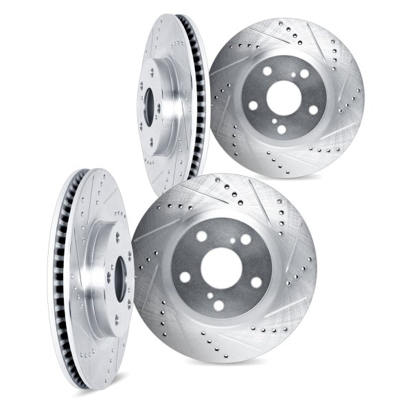 DFC® - Premium Drilled and Slotted Front and Rear Brake Rotor Set