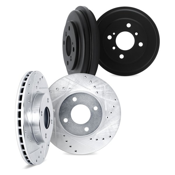 DFC® - Premium Drilled and Slotted Front and Rear Brake Rotor Set