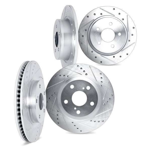 DFC® - Premium Drilled and Slotted Front and Rear Brake Rotor Set